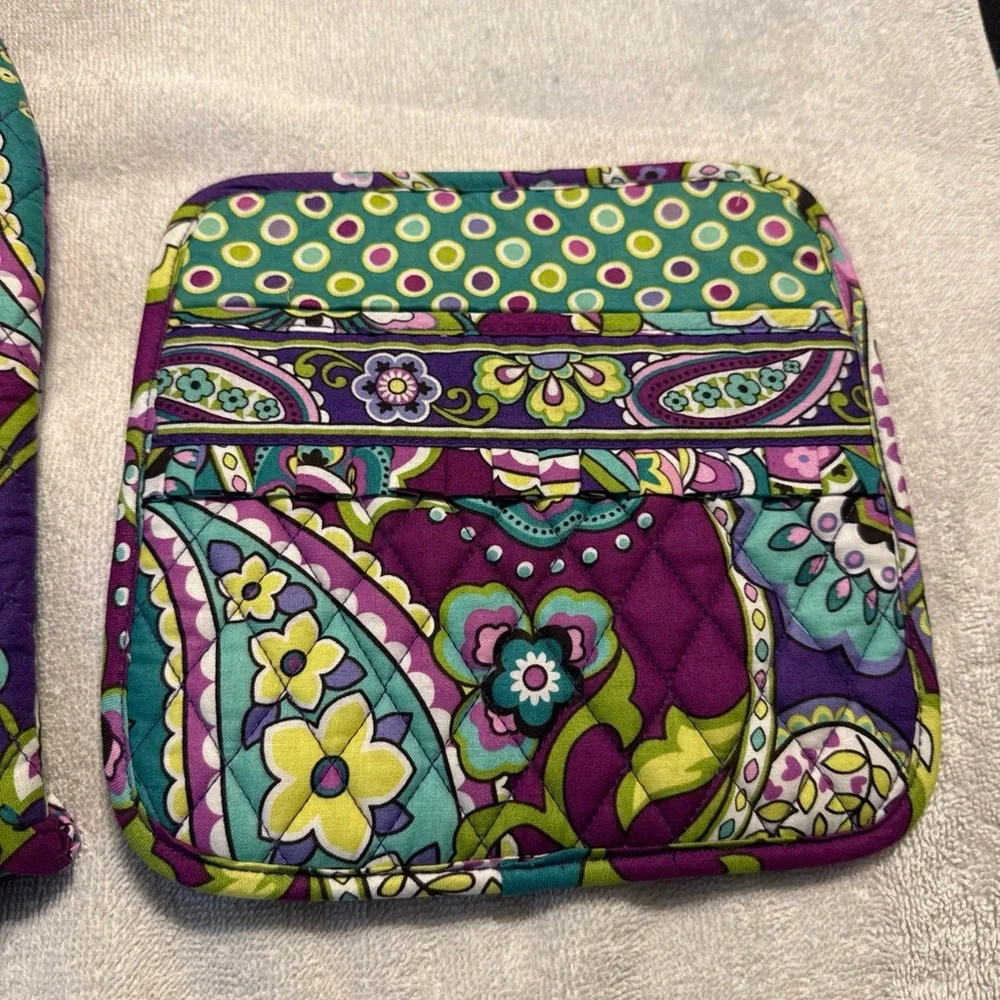 New Vera Bradley Heather Cooking Mitten And Pot Holder Set